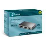 TP-LINK TL-SG108PE, 8 Port, GigaBit, 4 Port PoE 64W, Easy Smart, Yönet