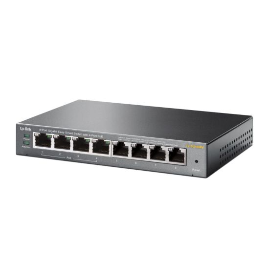 TP-LINK TL-SG108PE, 8 Port, GigaBit, 4 Port PoE 64W, Easy Smart, Yönet