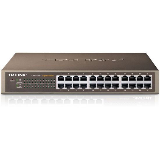 TP-LINK TL-SG1024D, 24 Port, GigaBit, Yönetilemez, Metal Kasa, Rackmou