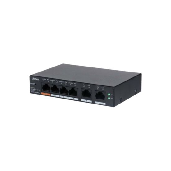 DAHUA CS4006-4ET-60, 4 Port, Megabit, PoE 60W, 2 Port Uplink, Cloud Yö