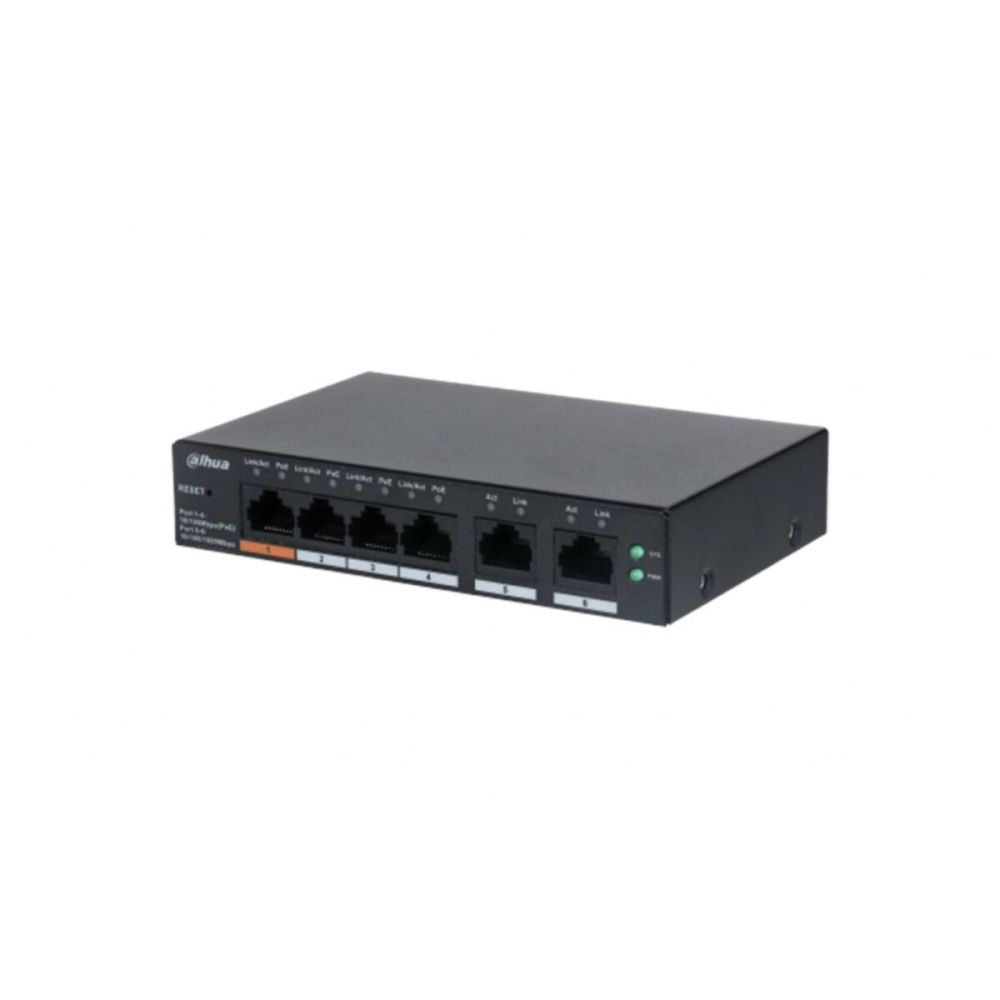 DAHUA CS4006-4ET-60, 4 Port, Megabit, PoE 60W, 2 Port Uplink, Cloud Yö