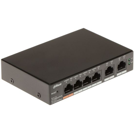 DAHUA CS4006-4ET-60, 4 Port, Megabit, PoE 60W, 2 Port Uplink, Cloud Yö