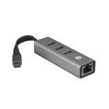S-LINK SW-U3325, GigaBit, Type-C to RJ45, 3xUSB 3.0, Metal, Ethernet K