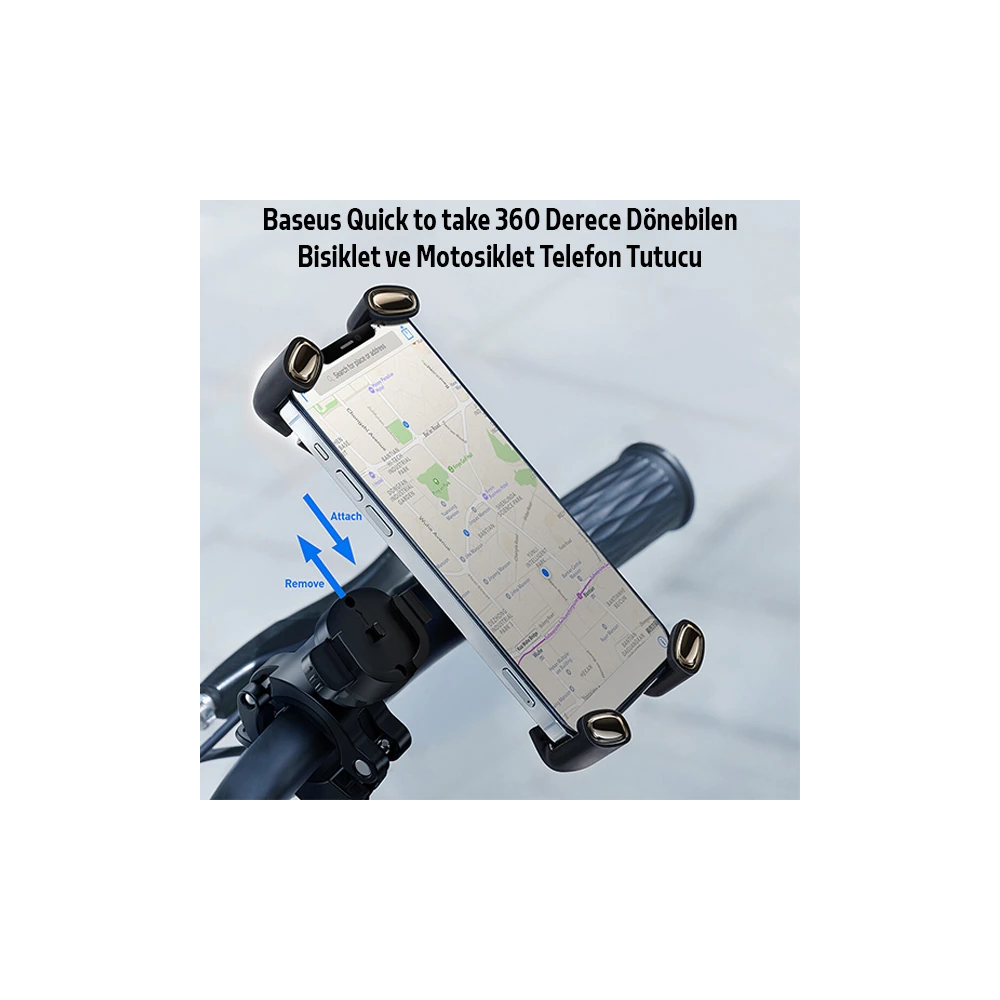 Baseus Quick to take 360 Derece Dönebilen Bisiklet ve Motosiklet Telef