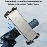 Baseus Quick to take 360 Derece Dönebilen Bisiklet ve Motosiklet Telef