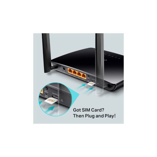 TP-LINK TL-MR150, 4Port, 300Mbps, 2,4Ghz WiFi, Masaüstü, LTE Micro Sim
