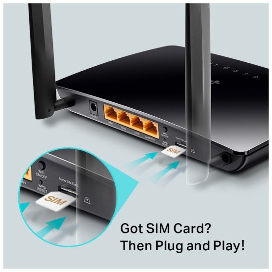 TP-LINK TL-MR6400, 4Port, 300Mbps, 2,4Ghz Wifi, Masaüstü, LTE, Micro S