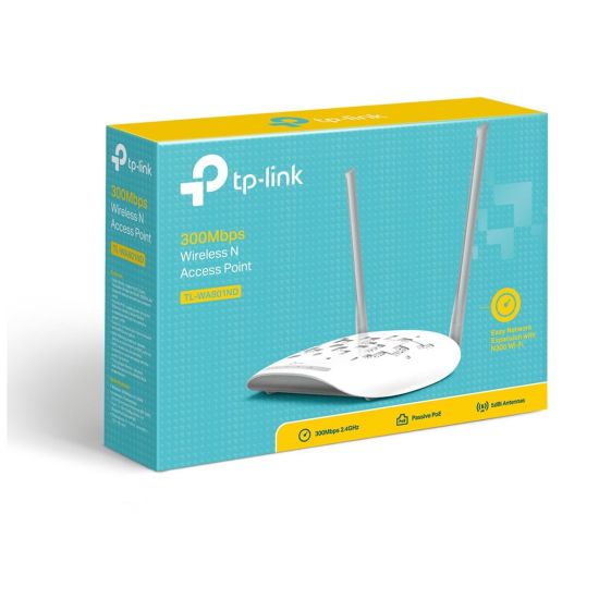 TP-LINK TL-WA801N, 1Port, 300Mbps, 2,4Ghz Wifi, Masaüstü, Pasif Poe, A