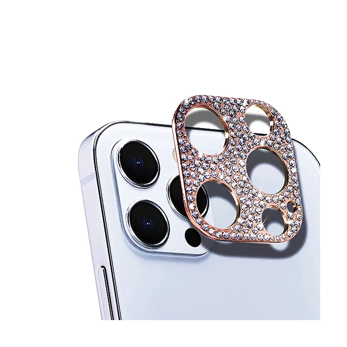 ALLY İPhone 12 Pro Max Kamera Koruyucu Lens Diamond Taş İşlemeli