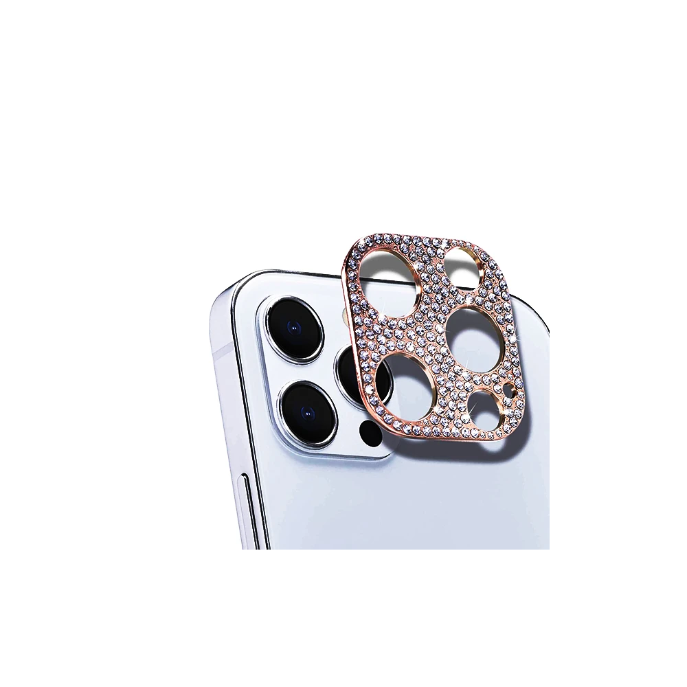ALLY İPhone 12 Pro Max Kamera Koruyucu Lens Diamond Taş İşlemeli