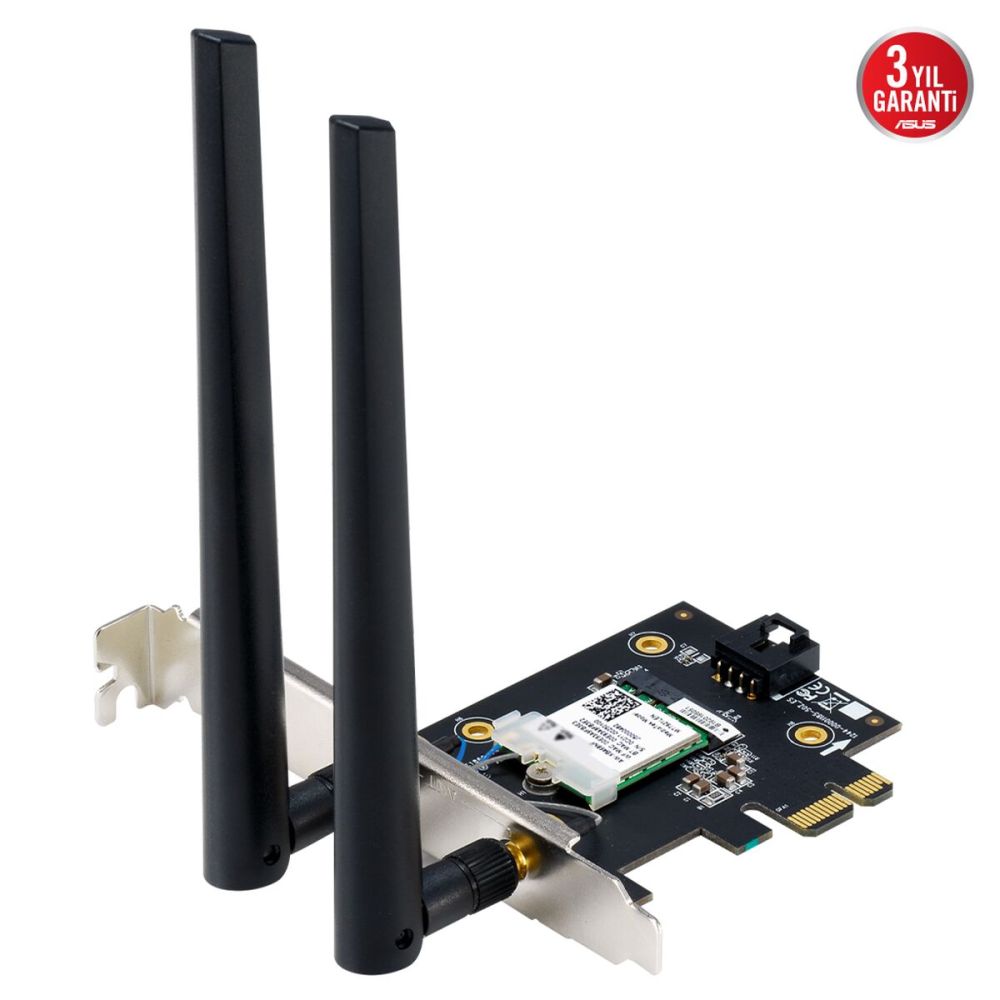 ASUS PCE-BE6500, BE6500, 2xAnten, 6500Mbps, Tri-Bant, 6GHz WİFİ 7, Blu