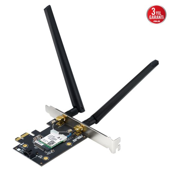 ASUS PCE-BE6500, BE6500, 2xAnten, 6500Mbps, Tri-Bant, 6GHz WİFİ 7, Blu