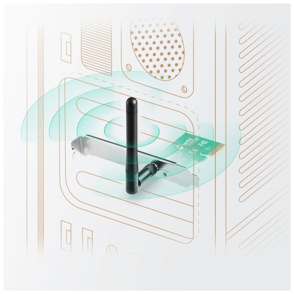 TP-LINK TL-WN781ND, 150Mbps, 2.4Ghz, 2dBi Anten, PCI-Express WIRELESS 