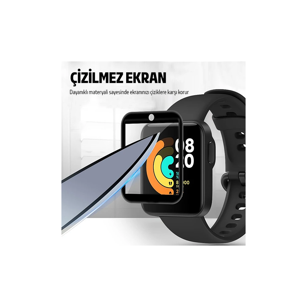Xiaomi Mi Watch Lite 3D Full Kavisli PMMA Cam Ekran Koruyucu