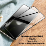 İPhone 11 Pro 2İN1 Full Glue Tempered Cam Ekran Koruyucu +Kamera Lens 
