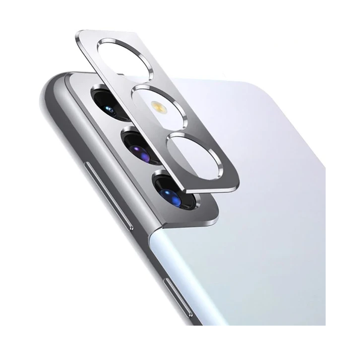 SM Galaxy S21 / S21+ 3D Metal Kamera Koruyucu Metal Lens