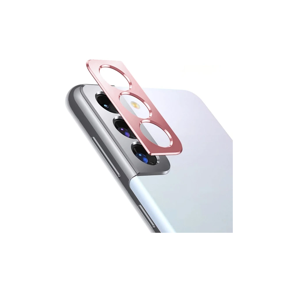 SM Galaxy S21 / S21+ 3D Metal Kamera Koruyucu Metal Lens