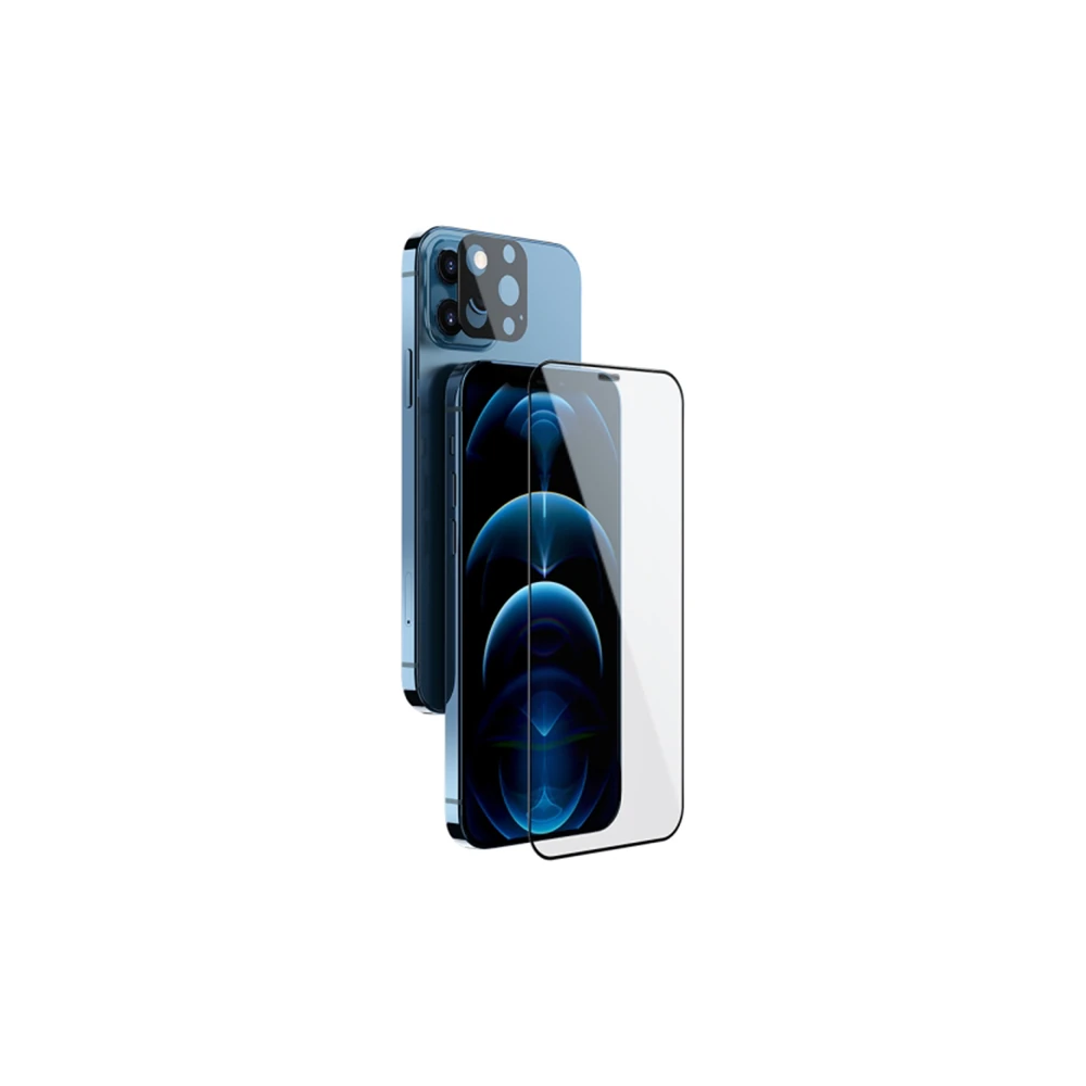 İPhone 12 Pro Max 2İN1 Full Glue Tempered Cam Ekran Koruyucu +Kamera L
