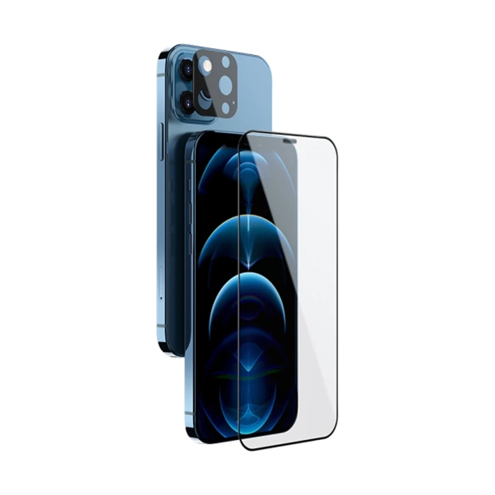 İPhone 12 Pro Max 2İN1 Full Glue Tempered Cam Ekran Koruyucu +Kamera L