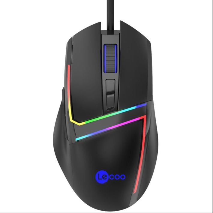 LENOVO LECOO MS106 Usb+Kablolu 3200DPI+7 Tuşlu RGB Aydınlatmalı Gaming