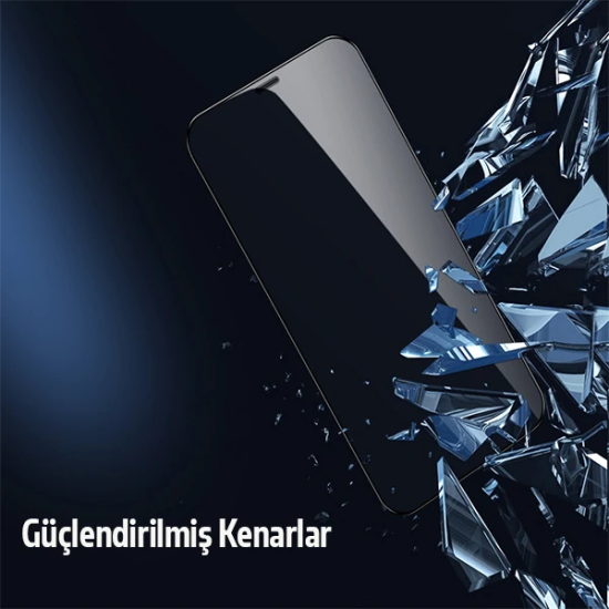 İPhone 12 Mini 2İN1 Full Glue Tempered Cam Ekran Koruyucu +Kamera Lens