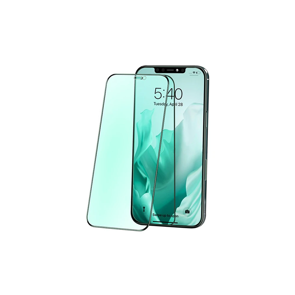 ALLY İPhone 12 Pro Max Anti -Blue Green Light Göz Korumalı Tempered Fu
