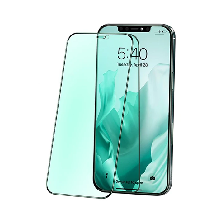 ALLY İPhone 12 Pro Max Anti -Blue Green Light Göz Korumalı Tempered Fu
