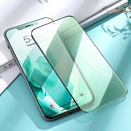ALLY İPhone 12 Pro Max Anti -Blue Green Light Göz Korumalı Tempered Fu
