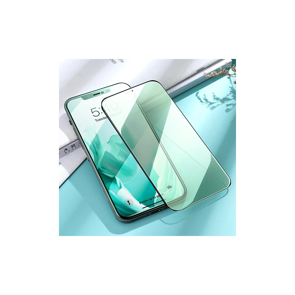 ALLY İPhone 12 Pro Max Anti -Blue Green Light Göz Korumalı Tempered Fu