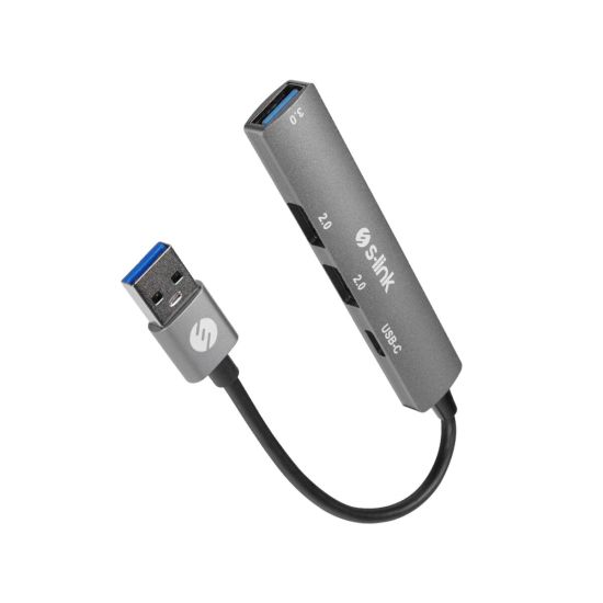 S-LINK SW-U322, USB3.0 to 2xUSB 2.0, 1xUSB 3.0, 1xType-C, Metal, USB H