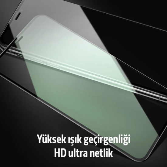 ALLY İPhone 11 Pro Max Anti -Blue Green Light Göz Korumalı Tempered Fu