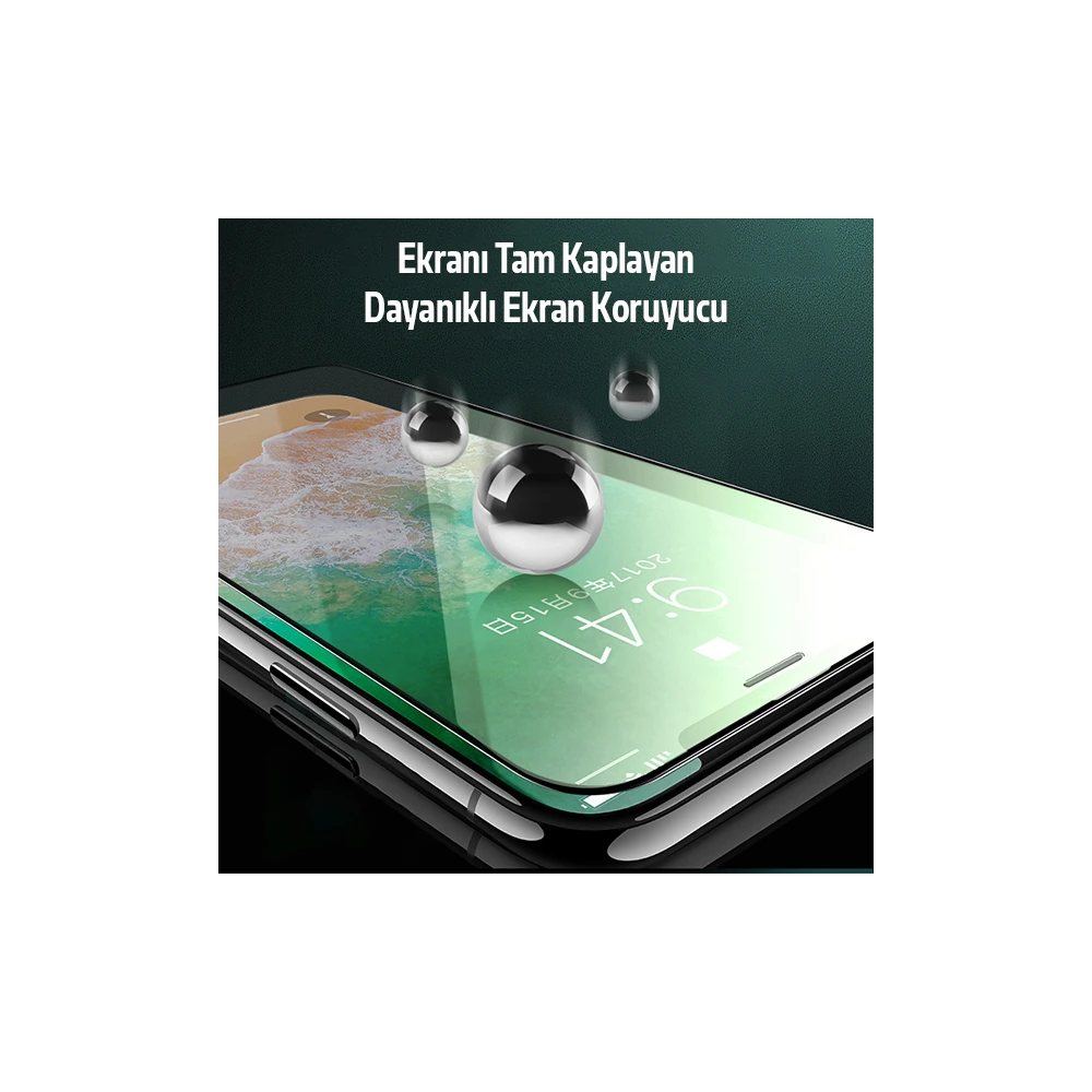 ALLY İPhone 11 Pro Max Anti -Blue Green Light Göz Korumalı Tempered Fu