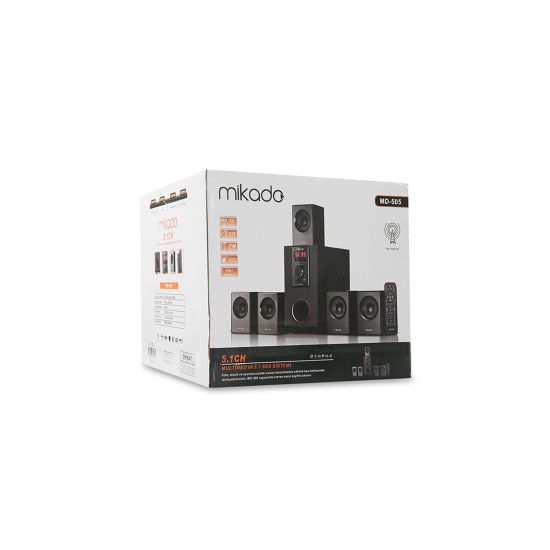 MIKADO MD-505, 70W, 5+1, Masaüstü, FM/BT/SD/USB, Siyah Kasa, Speaker