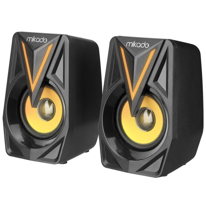 MIKADO MD-S23 GLARE, 6W, 1+1, Masaüstü, RGB Aydınlatma, USB, Siyah Kas