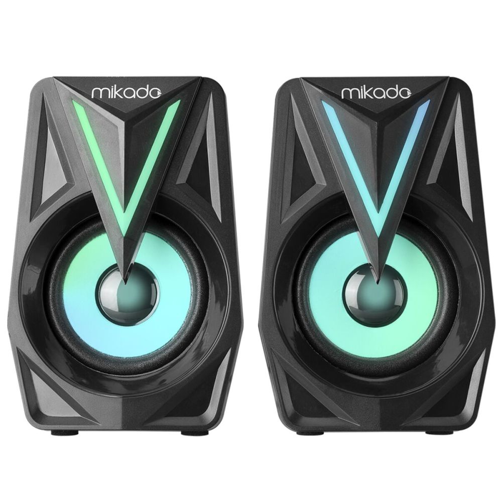 MIKADO MD-S23 GLARE, 6W, 1+1, Masaüstü, RGB Aydınlatma, USB, Siyah Kas