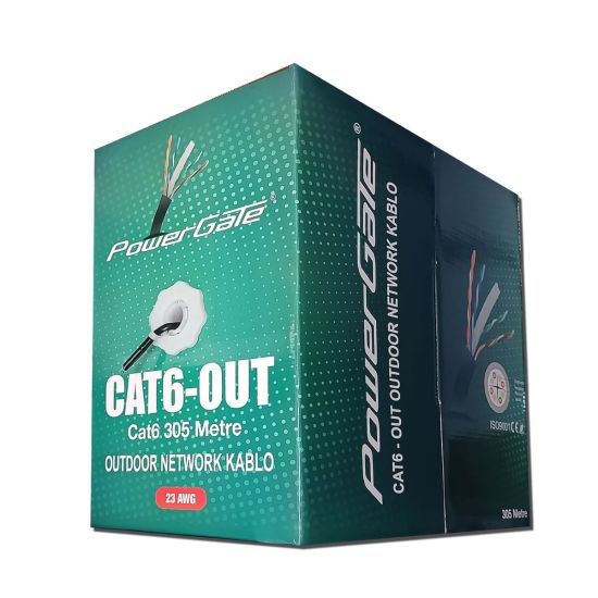POWERGATE CAT6-OUT-CCA, Outdoor (Dış Mekan), Polietilen, 23AWG 0.57mm,