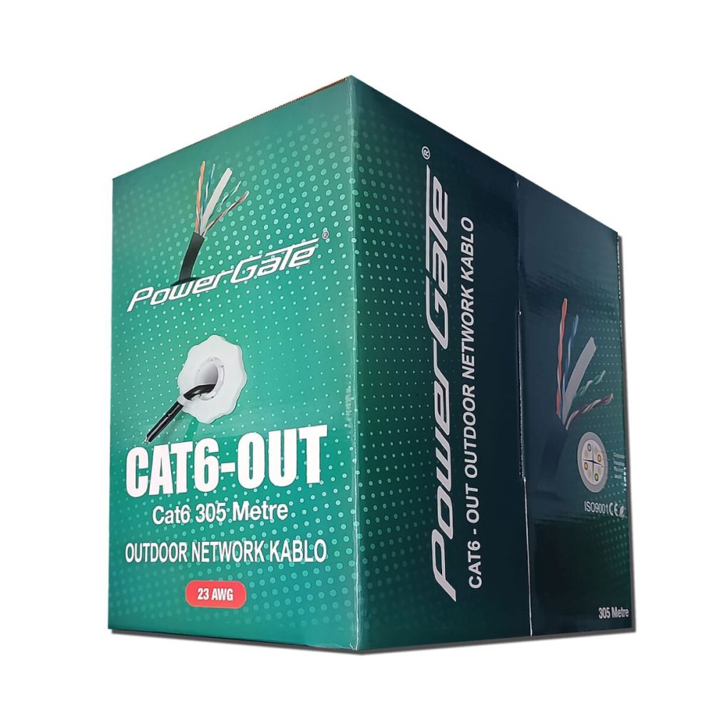 POWERGATE CAT6-OUT-CCA, Outdoor (Dış Mekan), Polietilen, 23AWG 0.57mm,