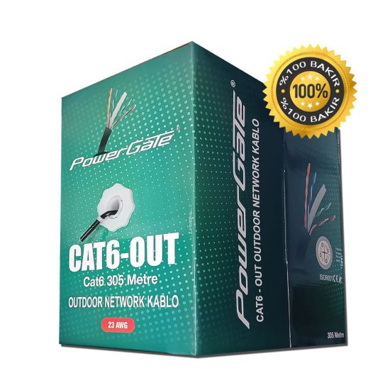 POWERGATE CAT6-OUT-COPPER, Outdoor (Dış Mekan), Polietilen, 23AWG 0.57