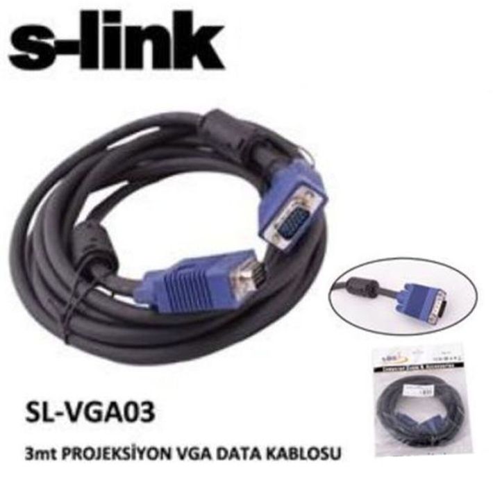 S-LINK SL-VGA03F Monitör,Vga,Projektör E-D (3 Metre) Data Projeksiyon 