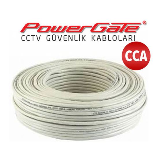 PowerGate CELL 100mt, 2+1 (2x0,22+0,25) CCA %40 Bakır Alışımlı, CCTV G