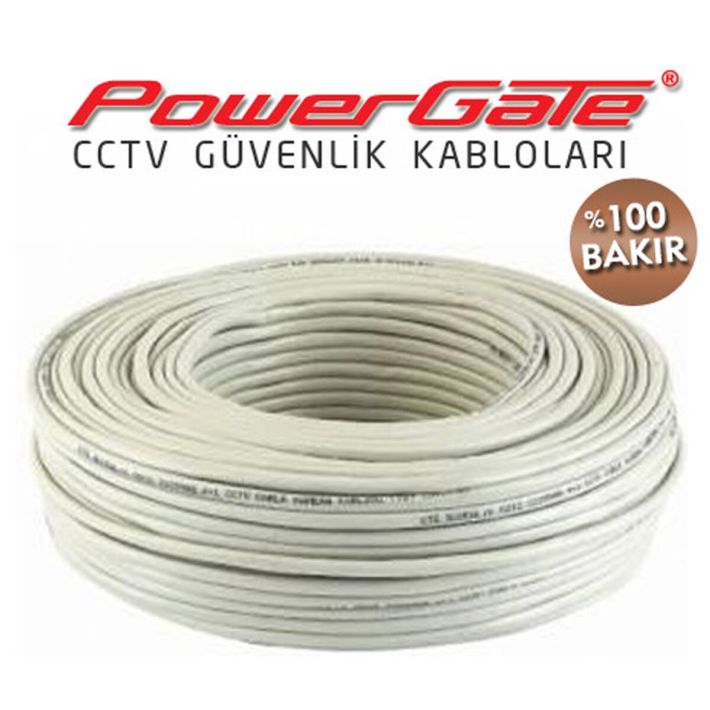 PowerGate EVO 100mt, 2+1 (2x0,22+0,33) %100Bakır, CCTV Güvenlik Kablos