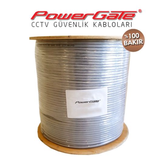 PowerGate VIA 250mt, 2+1 (2x0,22+0,22) %100 Bakır, CCTV Güvenlik Kablo