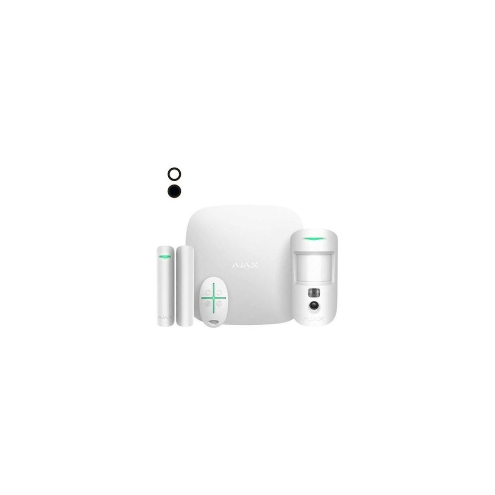 AJAX StarterKit Cam Plus, Kablosuz, Alarm Kiti, BEYAZ