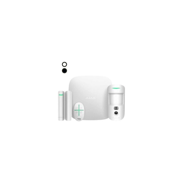 AJAX StarterKit Cam Plus, Kablosuz, Alarm Kiti, BEYAZ