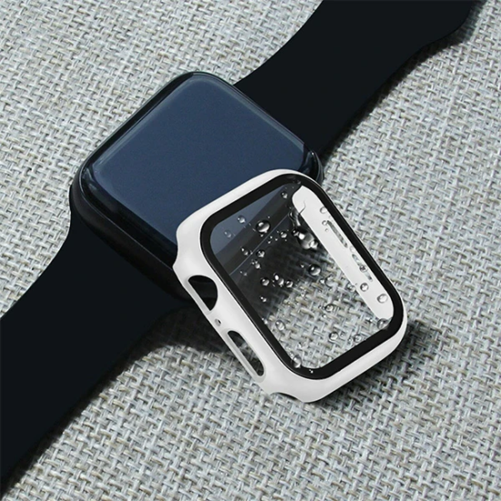 ALLY Apple Watch 4-5-6 44mm Silikon Kordon Kayış ve Ekran Koruyucu Kıl