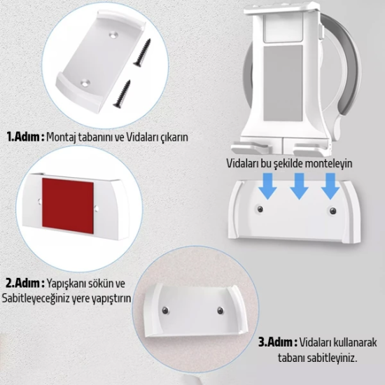 ALLY PB-47B Askılı Katlanabilen Çok İşlevli Tablet -Telefon Standı Tut