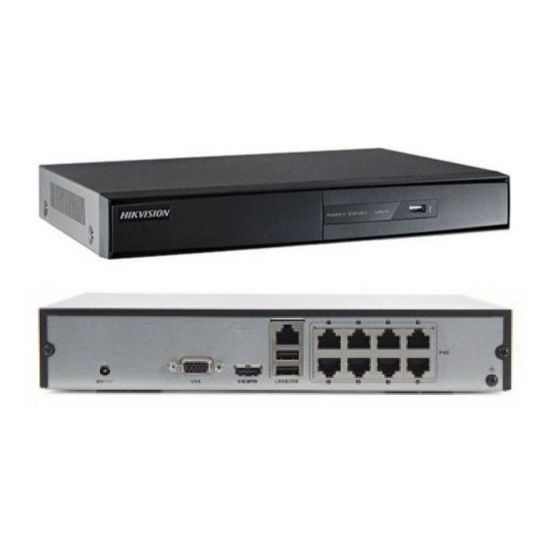 HIKVISION DS-7108NI-Q1/8P/M, 8Kanal PoE, 4Mpix, H265+, 1 HDD Desteği, 