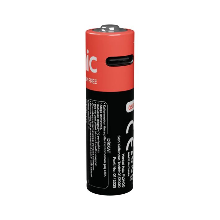 ASONIC PL1400, AA, Şarjlı Pil, 1.5Volt, 1400mAh/2600mwh, Type-C ile Ko