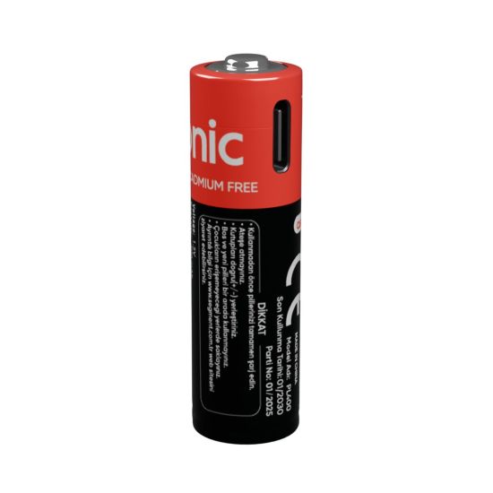 ASONIC PL400, AAA, Şarjlı Pil, 1.5Volt, 400mAh/750mwh, Type-C ile Kola