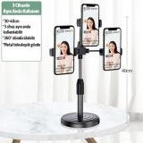 Ally Tripod Üçlü Telefon Tutucu Stand Youtuber Canlı Yayın Selfie Tikt